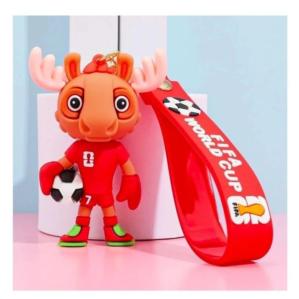 Canada FIFA World Cup 2026 Keychain Set of 2 Mascot & Trophy Souvenir New